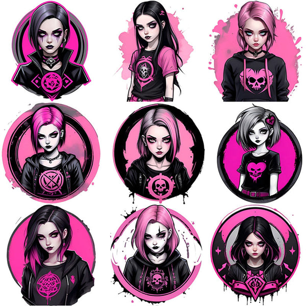 12PCS Comic Girl sticker
