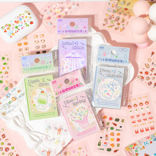 30PCS Weaving Dream Starlight Series sticker book
