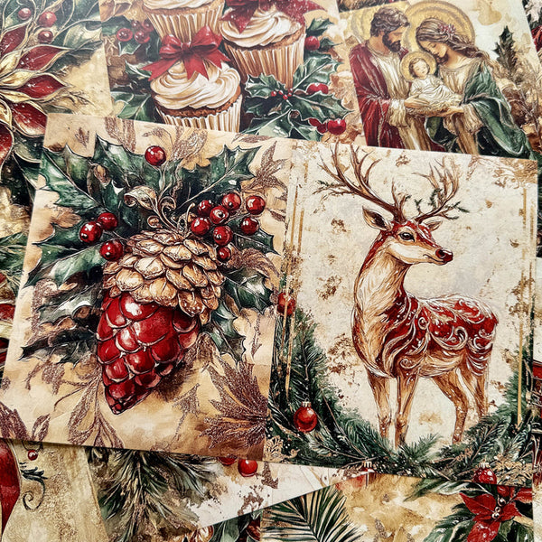 16PCS Christmas atmosphere background paper