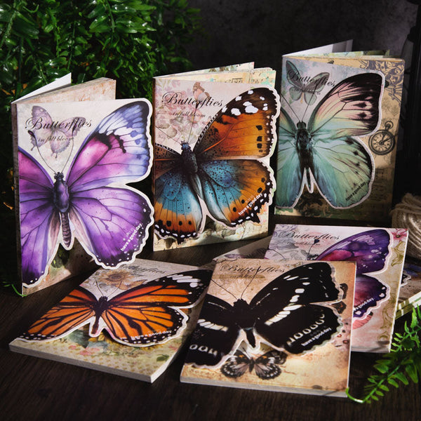 30 piezas de papel de la serie Butterfly Blooming 