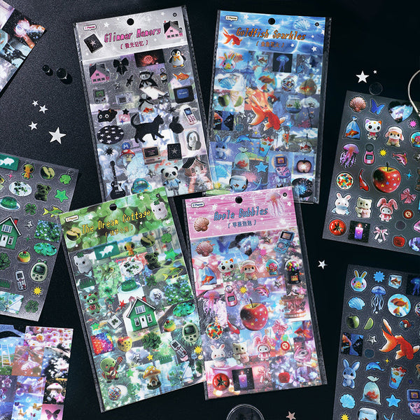 2PCS The Old Dream Light Shadow Series sticker