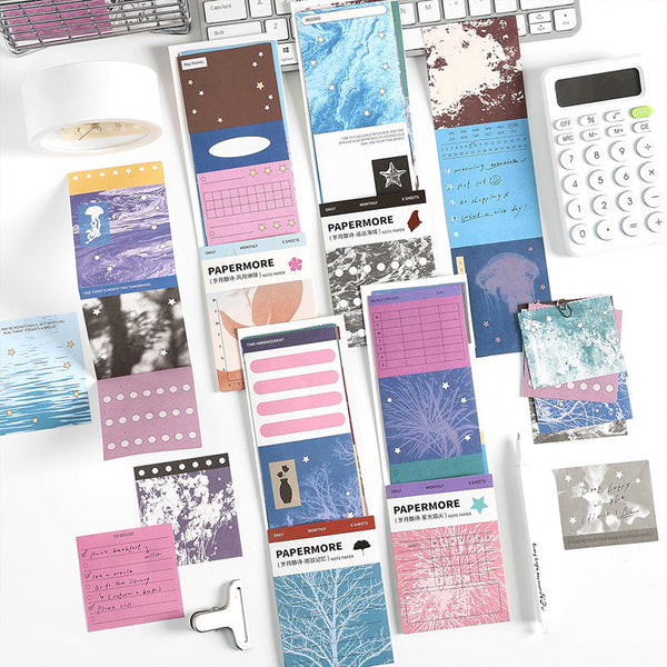 6PCS Years of poetry series material paper