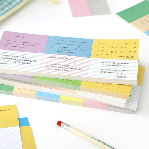 80PCS Fragmented Time Series note paper