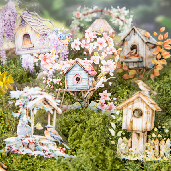 10PCS Bird language little building Series sticker