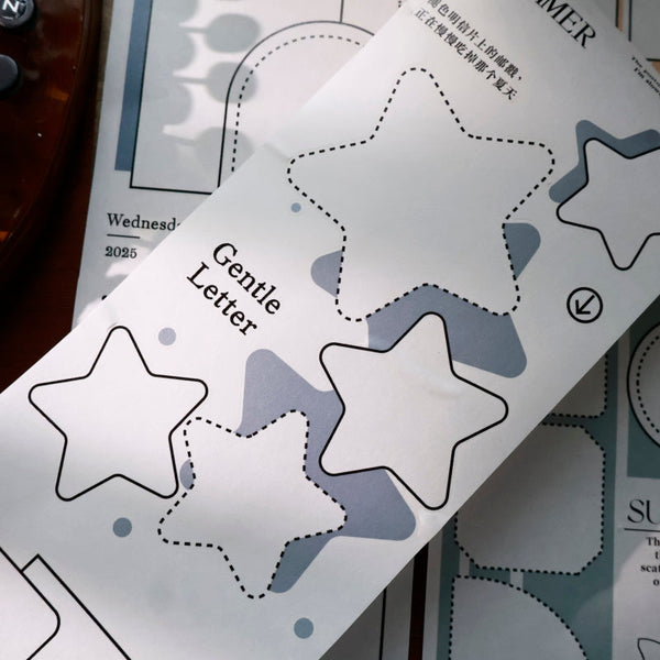 12.5cm*250cm Text fragment Die Cutting Washi Tape