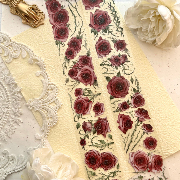 6cm*100cm Thorn Rose Shell Light PET Tape