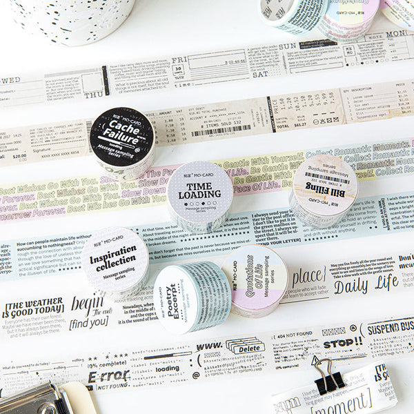 Message sampling series washi tape