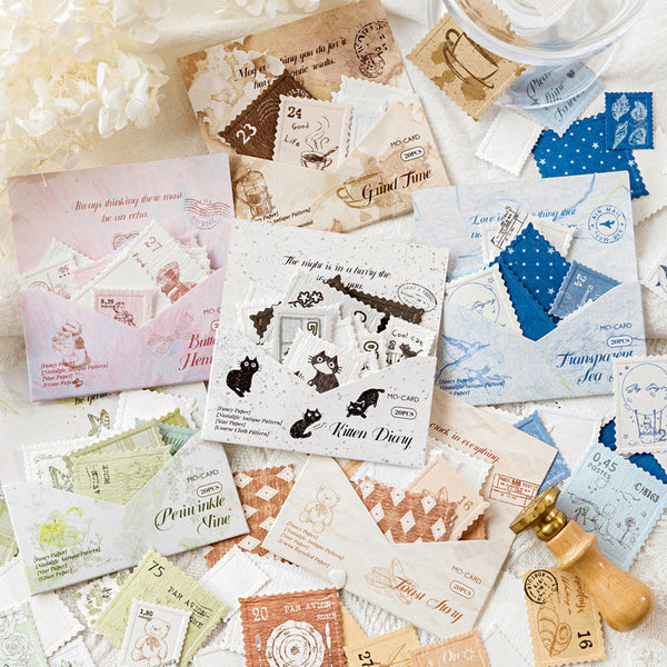 20PCS Paper stamp series sticker