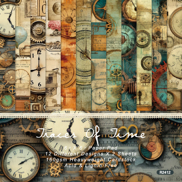 24PCS Traces of time background paper