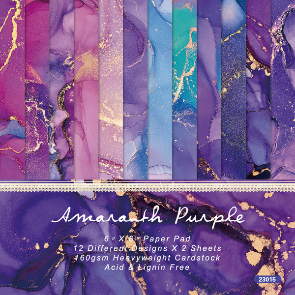 24PCS Amaranth Purple background paper