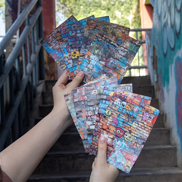 10PCS The art of brick walls series sticker