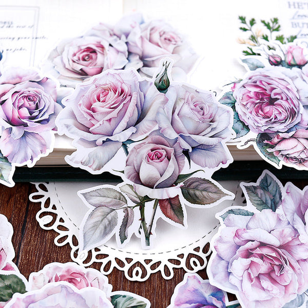 17PCS Fresh rose sticker