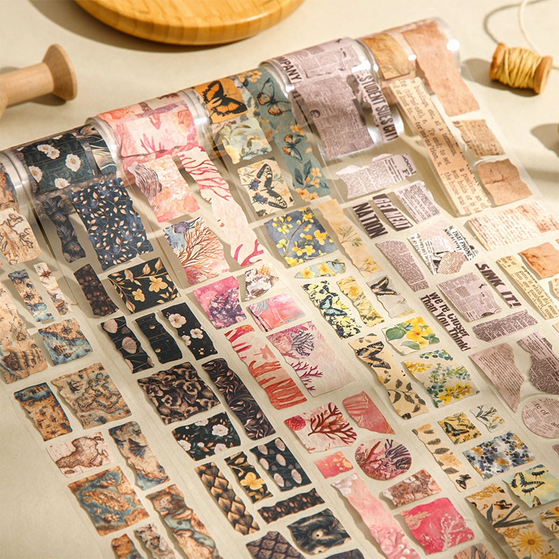 Handmade Fragments Series Die Cutting White Kraft Paper Tape – Journaldream