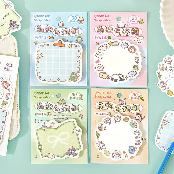 30PCS Cute bubble frame series note paper