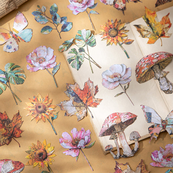 10PCS Paper Flower House series sticker