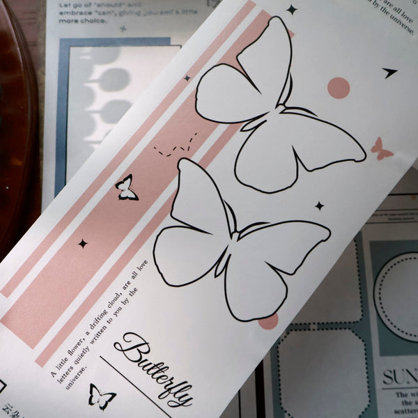 12.5cm*250cm Loose poetry collection Die Cutting Washi Tape