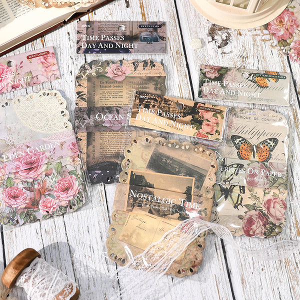 20PCS Nostalgic time series material paper