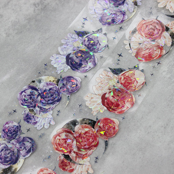 5.5cm*100cm Moon bouquet PET glass light tape