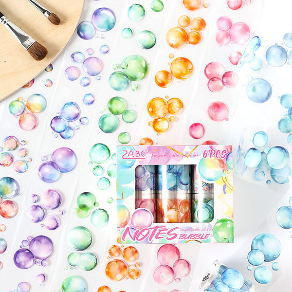 Water Color Illusion Bubble Series Die Cutting PET Tape Set