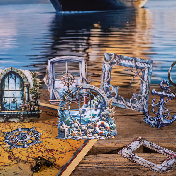 10PCS Maritime Time Series sticker