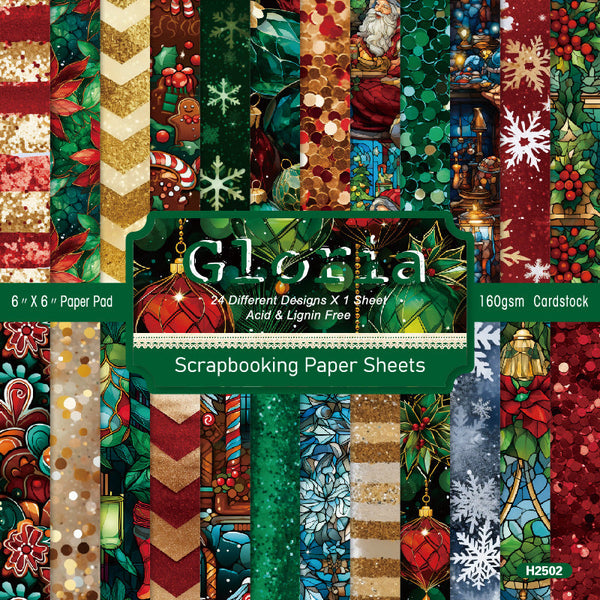 24PCS Gloria material paper