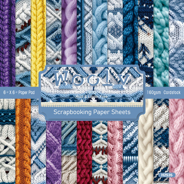 24PCS Wooly background paper