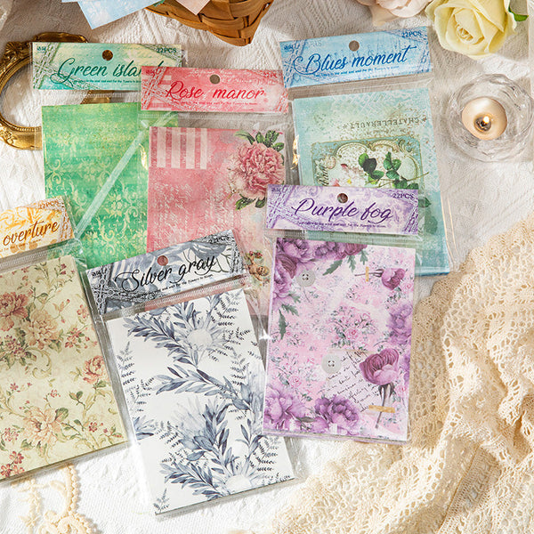 22PCS Blossom like a dream series material paper