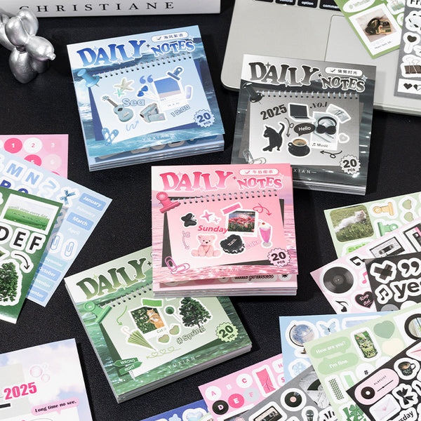 20PCS Daily notes series sticker book
