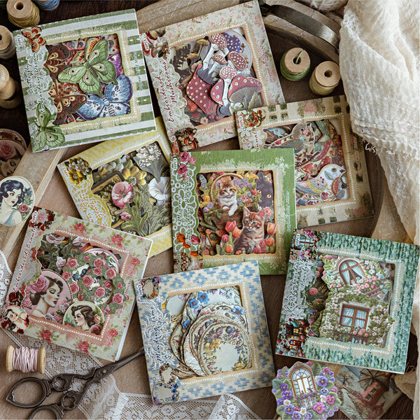 30PCS Embroidery Story Series sticker