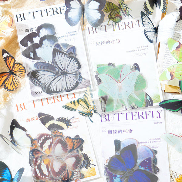 20PCS The Butterfly Whispering series sticker