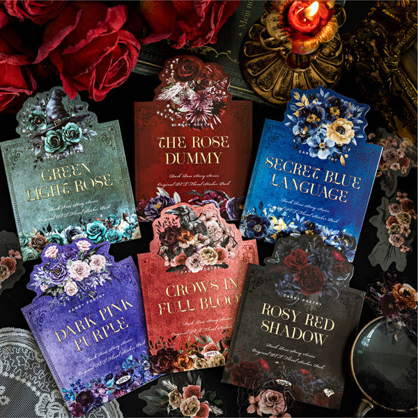 20PCS Dark Rose story series sticker
