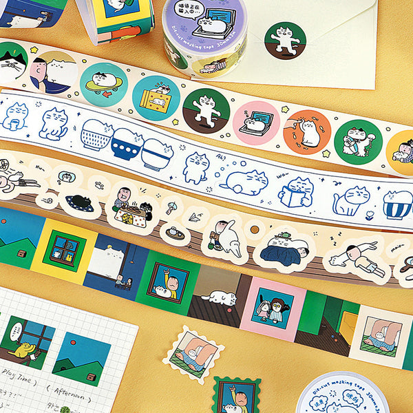 Creative Cat series Die Cutting Self-adhesive Tape