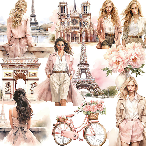 20PCS Pink Paris sticker