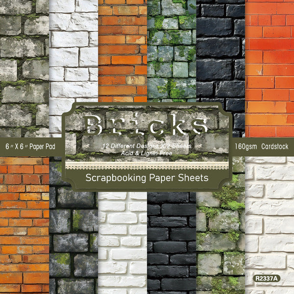 24PCS Bricks material paper
