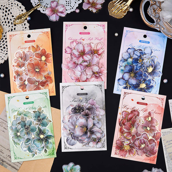 20PCS Poems of Flowers series sticker