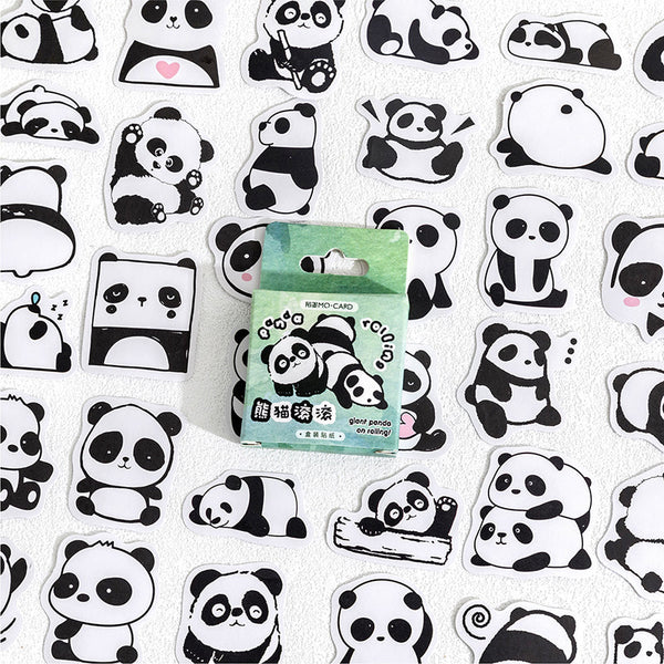 45 pegatinas de la serie Panda Rolling 