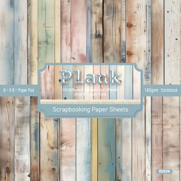 24PCS Plank background paper