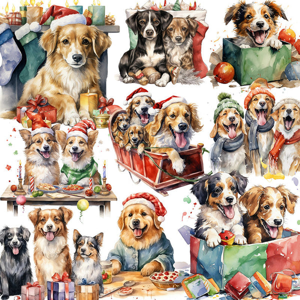 20 pegatinas navideñas para perros