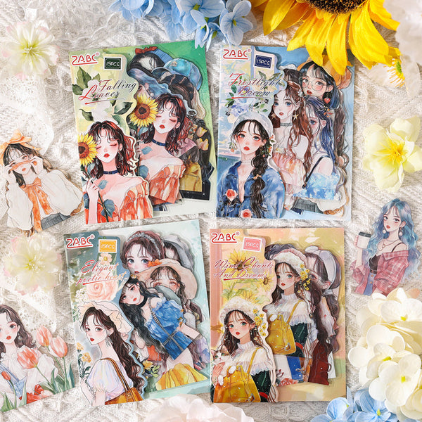 15PCS The stars reflect the moon series sticker