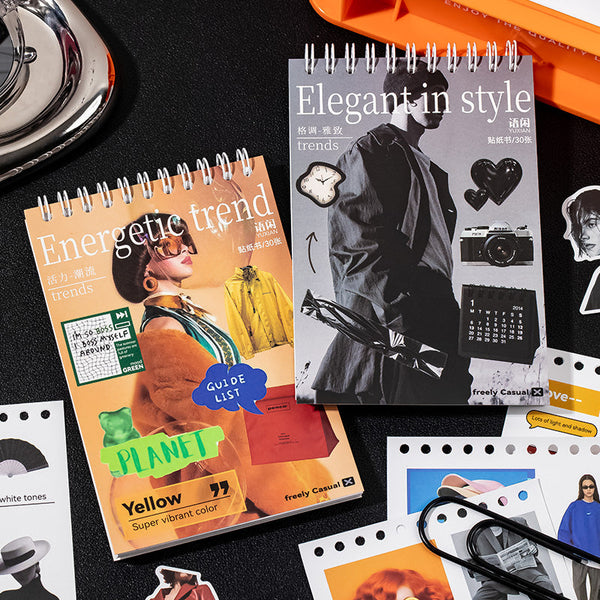 30PCS Vintage magazine series sticker book