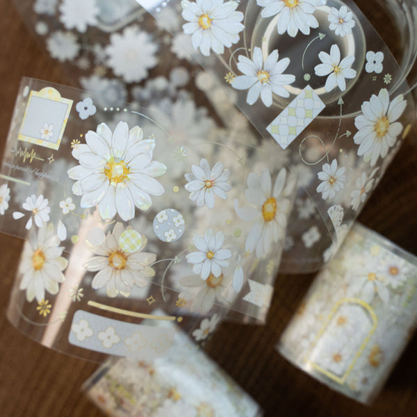 5cm*100cm Daisies listen to the wind PET/Shell Light PET Tape