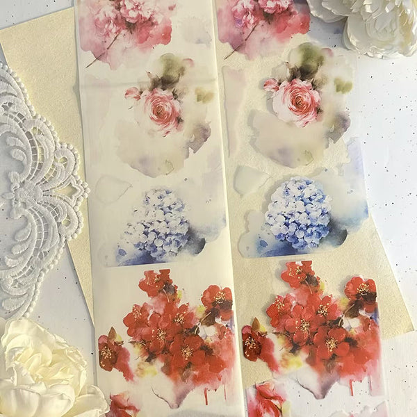 Whole Roll 10cm*5m Blossom all the way Washi/PET Tape