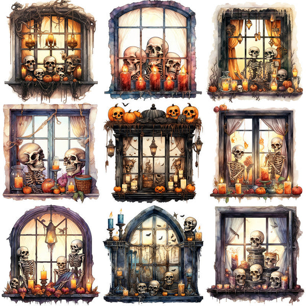 20 pegatinas para ventana de Halloween