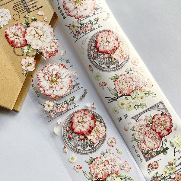 Whole Roll 6cm*5m Hibiscus blossoms Washi/PET Tape