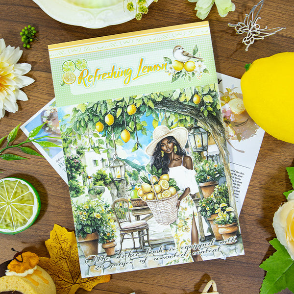 20PCS Refreshing Lemon series sticker book