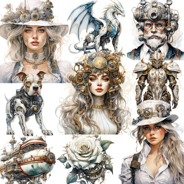 12 pegatinas del mundo Steampunk