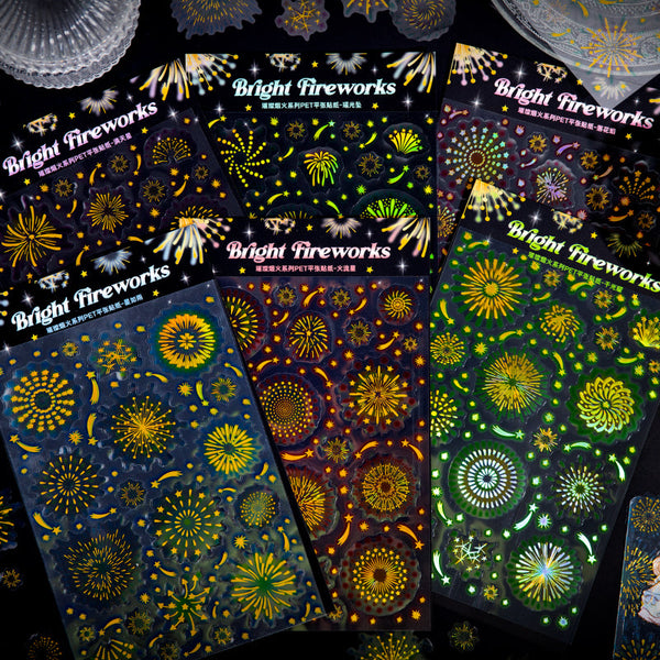 2PCS Brilliant Fireworks Series sticker