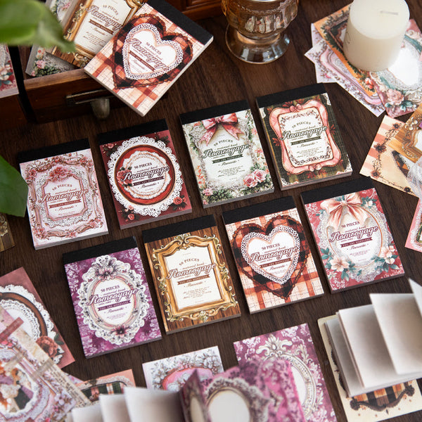 50PCS Romantic travel series material paper