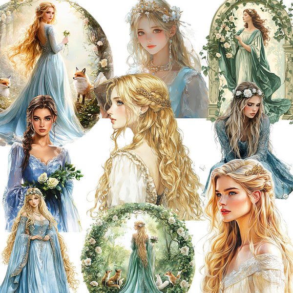 20PCS Comic Blonde Girl sticker