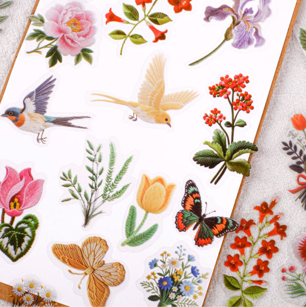 15PCS Weaving Embroidery Series sticker
